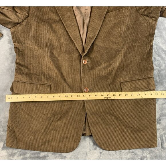 Jos A Bank Men's Brown Wool Silk Corduroy Sport Coat Blazer Jacket Size 48L - Picture 9 of 11